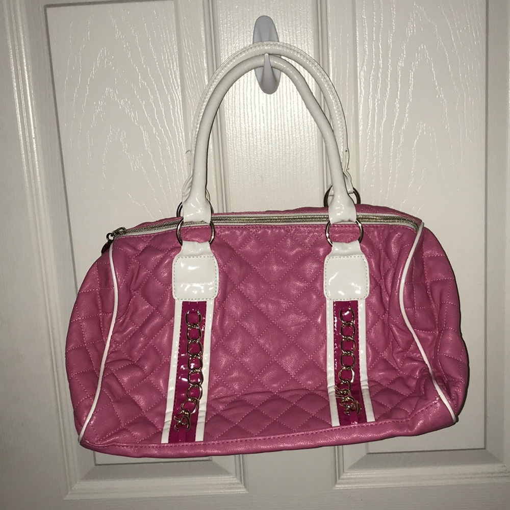 Pink mini duffle purse